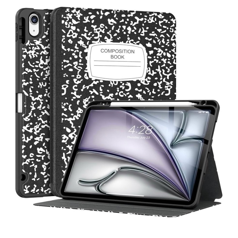 New iPad Pro 13-inch Case– Composition Book Style, Navy Blue